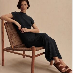 Varley Cheston Relaxed Knit Maxi Dress Black Women’s XL